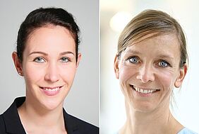Dr. Celina Cornelius (li.) und Dr. Teresa Deffner | Copyright: privat (li.) und Michael Szabo (Universitätsklinikum Jena) |