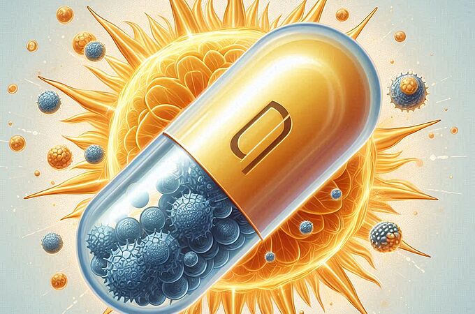 Vitamin D steigerte im Tierversuch die Immunresistenz gegen Krebs. Credits: AI prompt by Lab-News.de/ ChatGPT-4